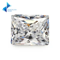 rectangle shape 5a white color cz stone 1 5x2 13x18mm synthetic gems brilliant cut cubic zirconia stone for necklaces