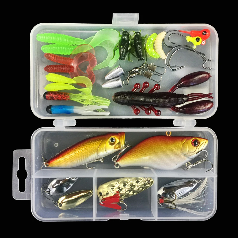 WALK FISH набор рыболовных приманок снасти смешанные жесткие и мягкие приманки
