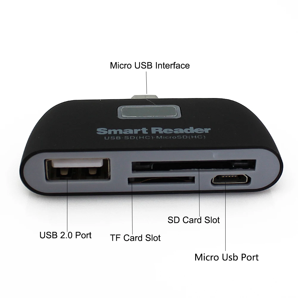 4 в 1 USB 2 0 концентратор кардридер адаптер для карт с SD/TF портативный мини OTG