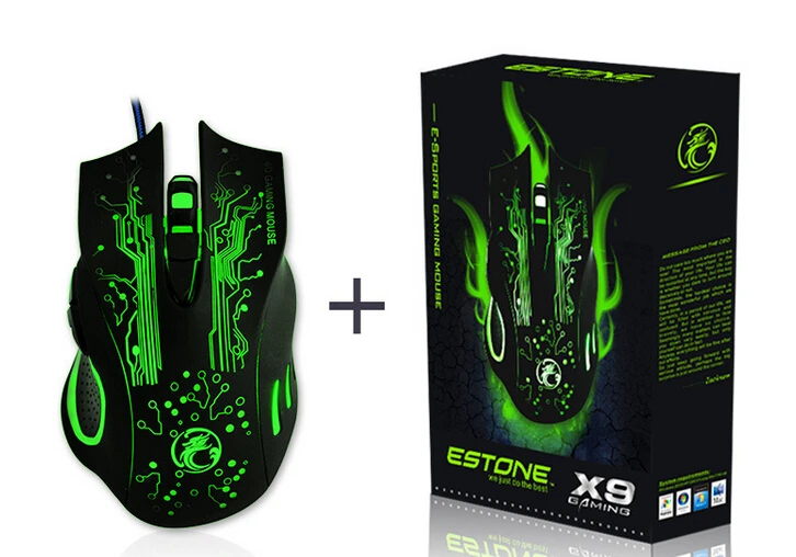 New 2015 Estone x9 2400DPI LED Optical 6D USB Wired game Gaming Mouse gamer For PC computer Laptop perfect upgrade combine x5 x7|mouse surface|mouse