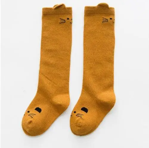 Детские гольфы для маленьких девочек и мальчиков Носки с рисунком кота кролика