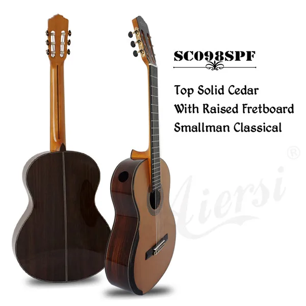 cedar top Aiersi бренд ручной работы приподнятый гриф и одиночный Smallman Классическая гитара чехол SC098SPF - Цвет: cedar top