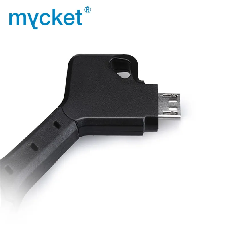 MYCKET Портативный Micro USB кабель для Samsung Xiaomi Huawei Android Mini брелок Синхронизация данных