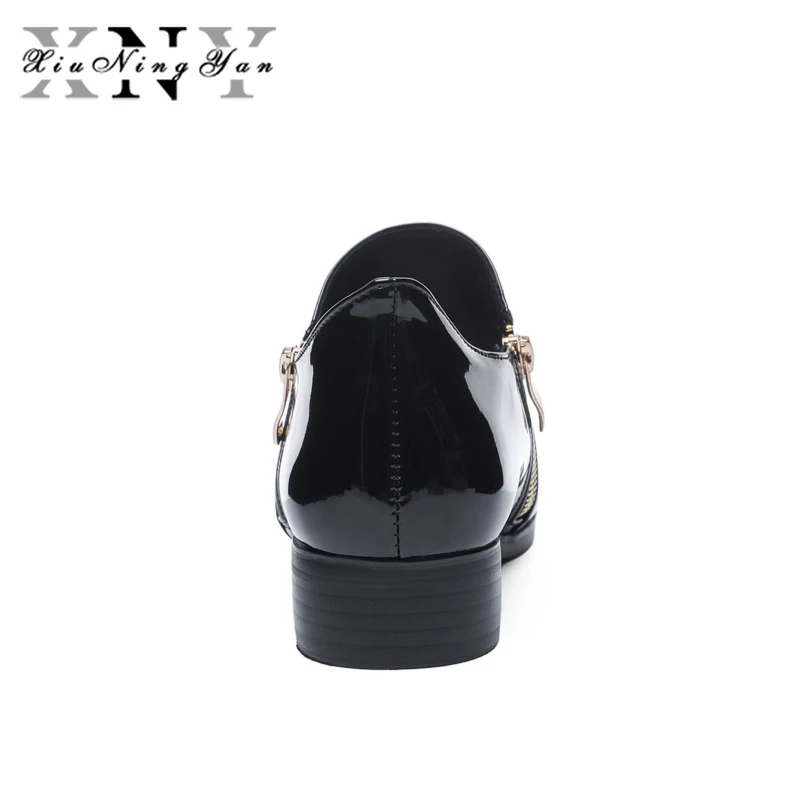 Туфли лодочки женские из лакированной кожи с острым носком на квадратном каблуке