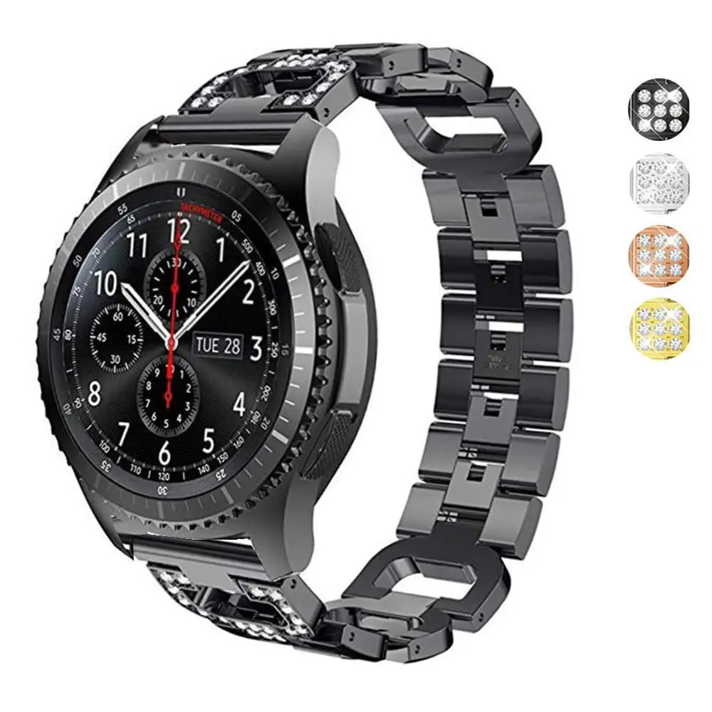 Ремешок для часов Samsung galaxy 46 мм Gear S3 классический металлический браслет из