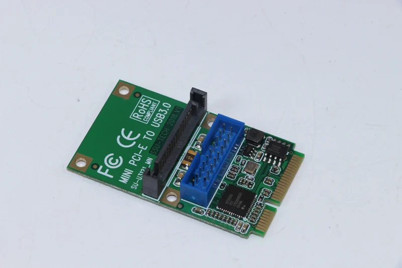 Mini PCIE USB Card MINI PCI-Express to USB3.0 Adapter 19Pin Header 5Gb SATA Power Half High Full Suitable for PC | Компьютеры и офис
