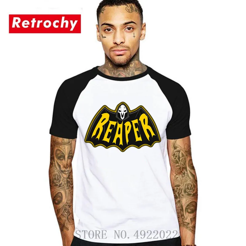 Новинка 2019 стильная футболка в стиле High Street Comic Bat Reaper для геймеров Харадзюку