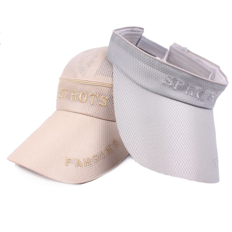 RoxCober Summer Unisex Mesh breathable Baseball Caps Empty top hat Snapback Quick drying Visors Detachable hats | Аксессуары для