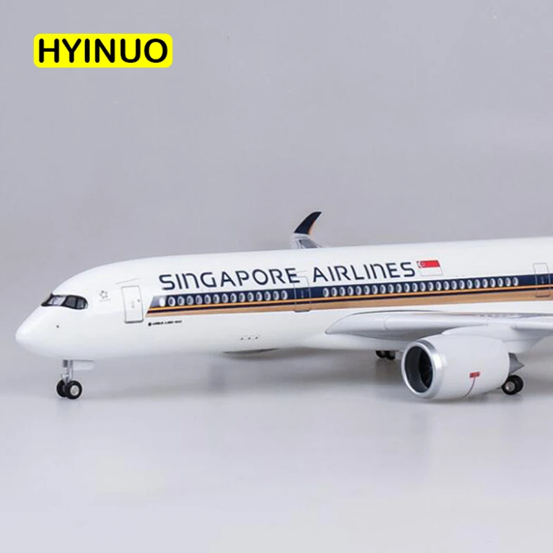 47 см 1/142 масштаб самолета Airbus A350 сингапурская модель W светильник литье под