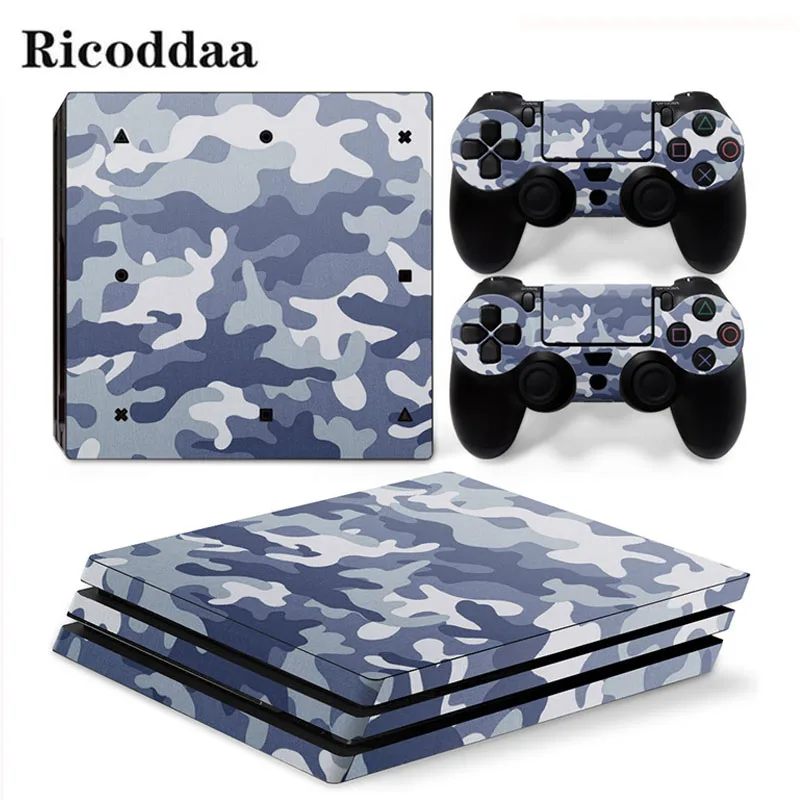 Камуфляжная Водонепроницаемая Виниловая наклейка для консоли PS4 Pro+ 2 контроллера, наклейка для sony Playstation 4 Pro, защитная игровая наклейка