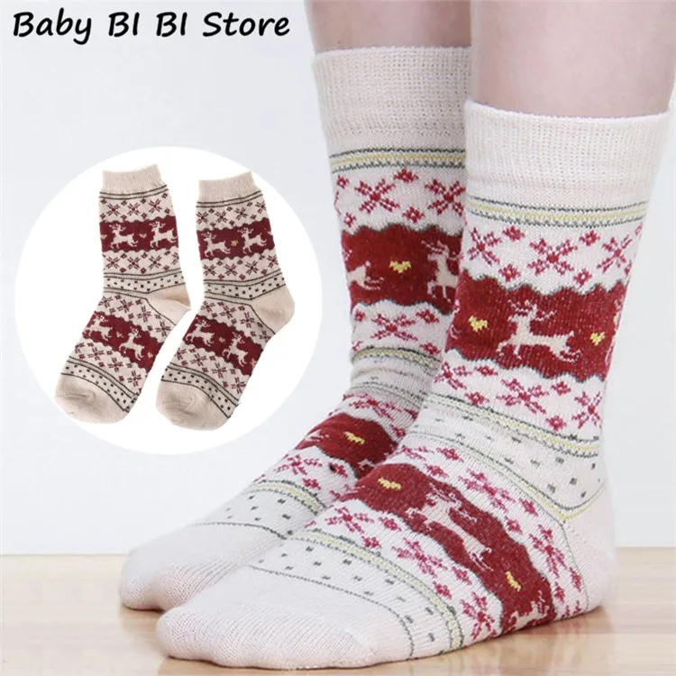 

Женские зимние носки, подарок на Рождество, теплые шерстяные носки