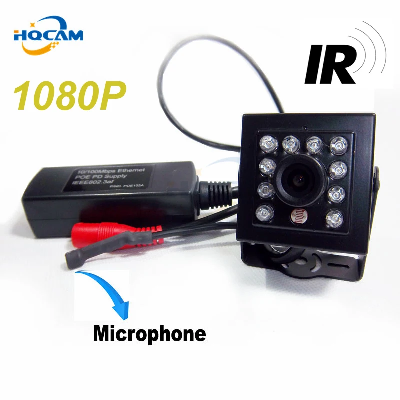 Мини камера ночного видения HQCAM 1080P инфракрасная сетевая мини Onvif|poe ip camera|ip cameramini