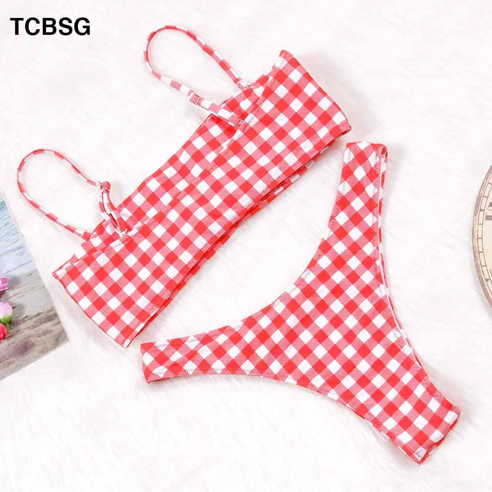 Пикантные бикини TCBSG 2019 женский купальник с лямкой на шее купальник-бандо в