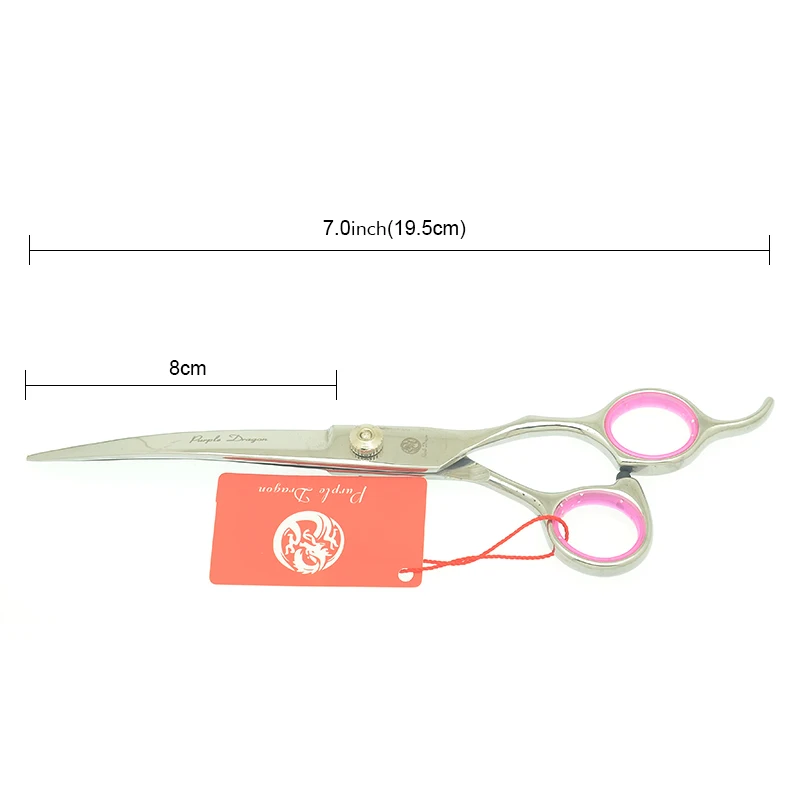 Purple Dragon 7.0" Dog Grooming Scissors Stainless Steel Pet Straight Curved Cutting Thinning Shears Dog Hair Trimmer LZS0754