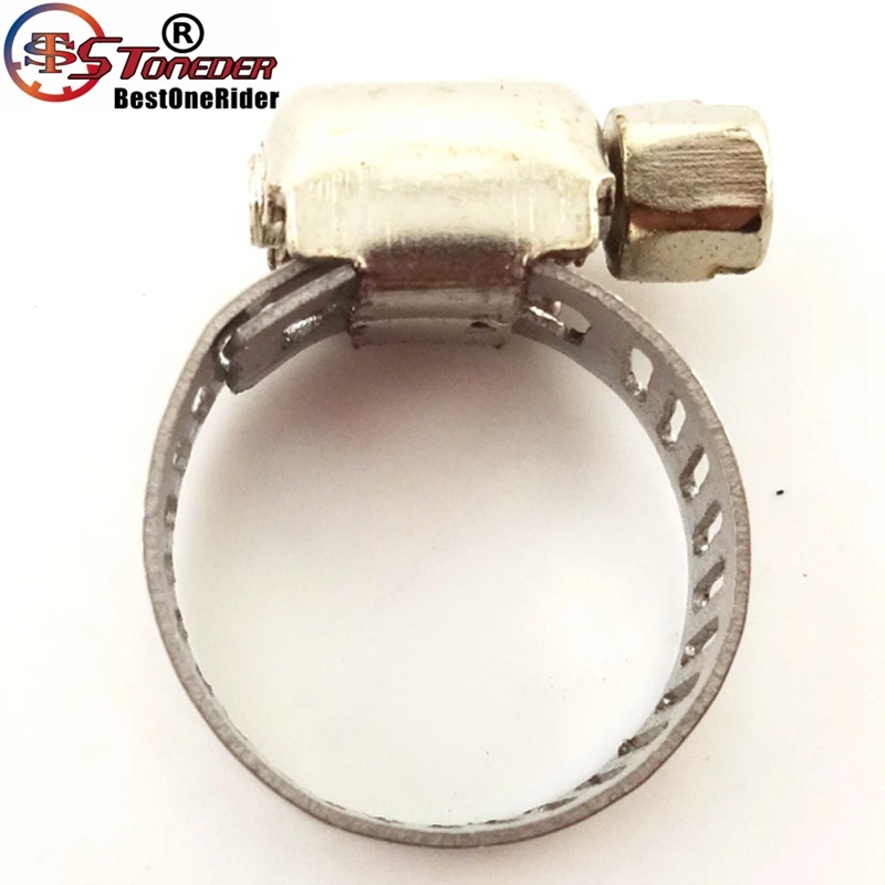 STONEDER Adjusterable Fuel Hose Pipe Clamps Clips 10mm 11mm 12mm 13mm 14mm 15mm 16mm For Pit Dirt Motor Bike Motorcycle ATV Quad |