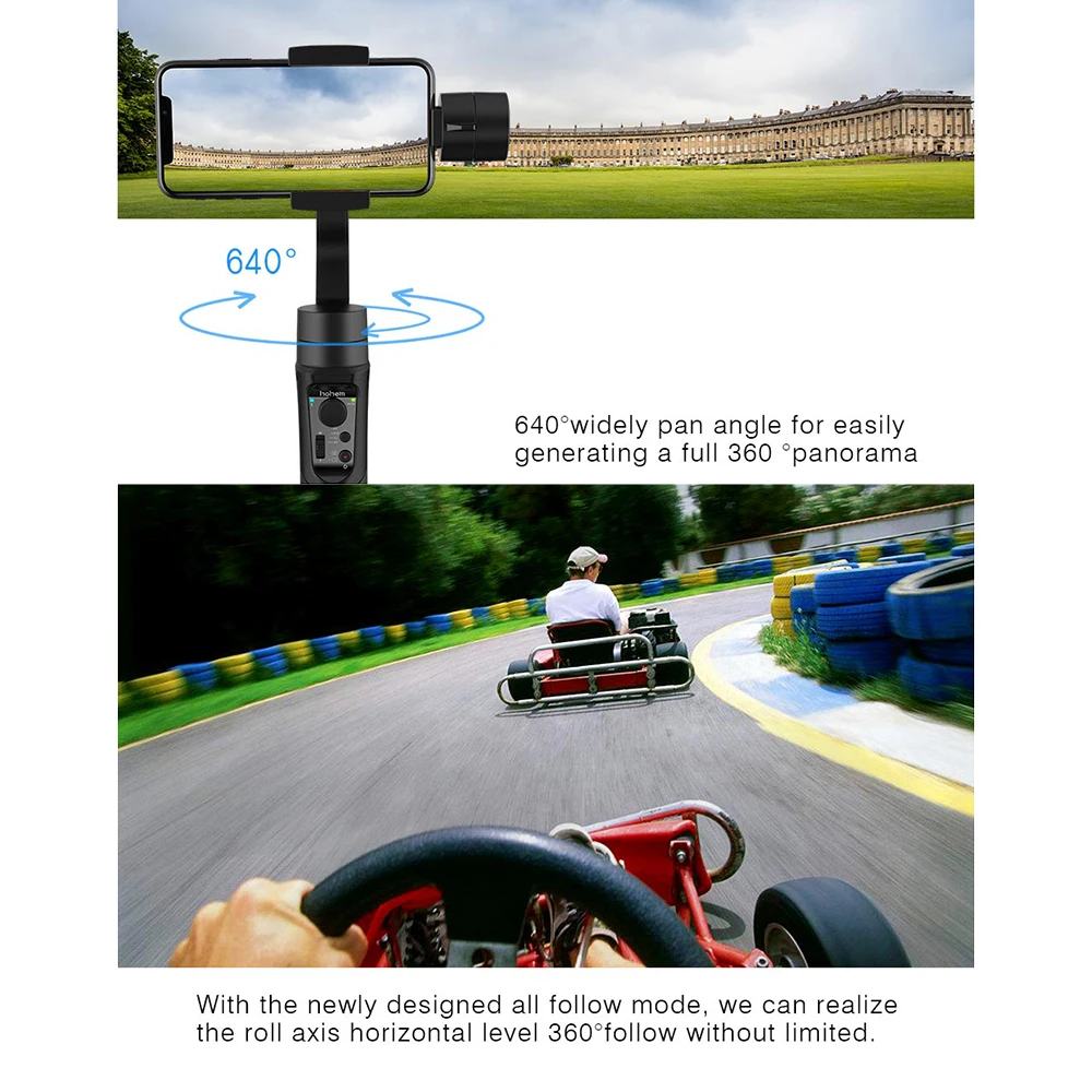 Hohem iSteady мобильный 3-осевой Карманный стабилизатор для Gopro sjcam экшн-камеры iPhone samsungpk гладкой 4 vimble 2 DJI OSMO