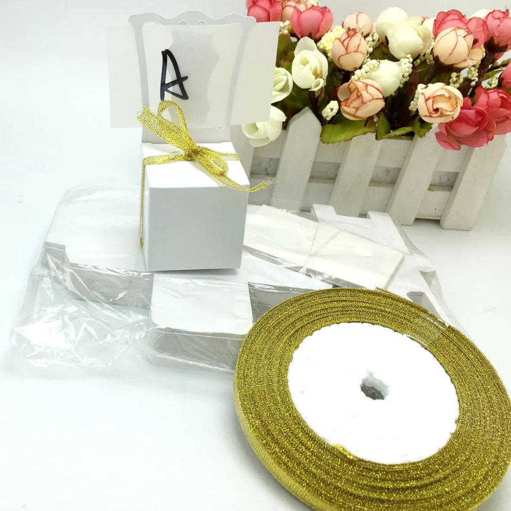 OurDecor 50 штук стул Форма место держатель для карт свадебный подарок коробка конфет