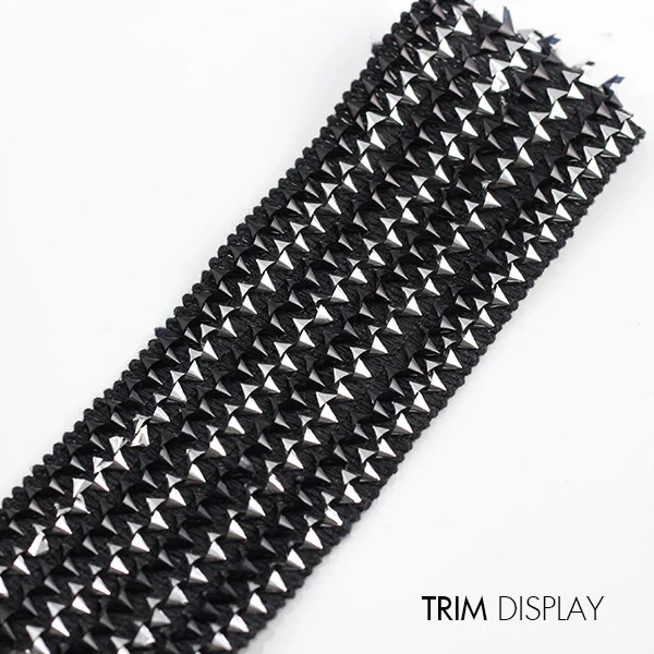 Кружевная ткань черный серебряный эластичный стрейч Лента отделка Аппликация в