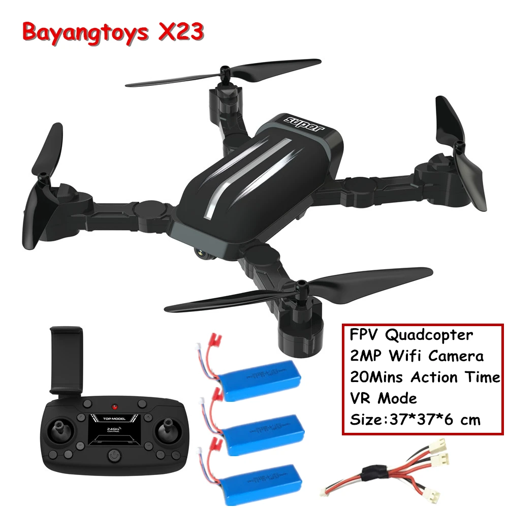 Квадрокоптер Bayangtoys X23 беспилотный с камерой 2 МП возврат одним ключом вертолет
