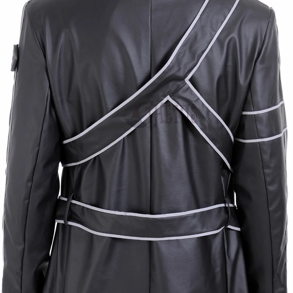 Athemis Sword Art Online Kirito Leather Cosplay Costume Jacket Shirt Gloves Accessories To Choose  Custom Made 