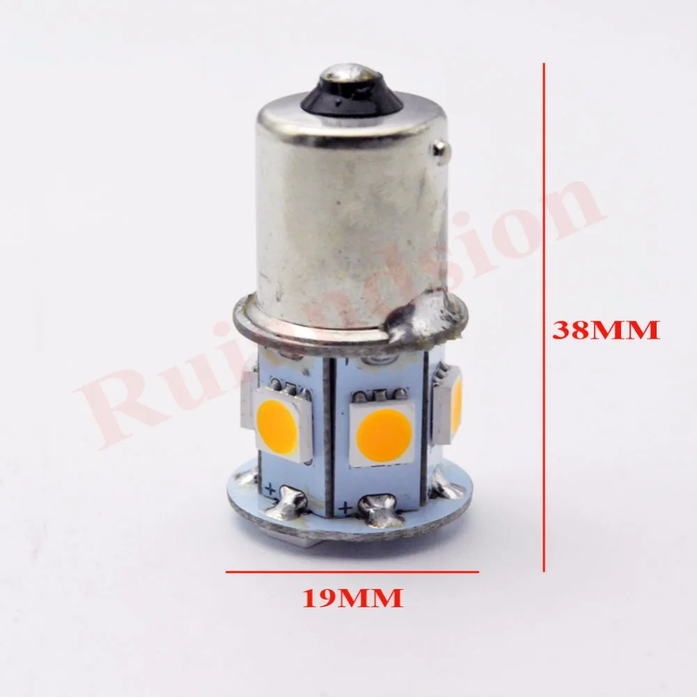 1156 BAU15S PY21W 4/10 шт. 150 градусов 9 5050 SMD 1056 оранжевый/янтарный светодиодный