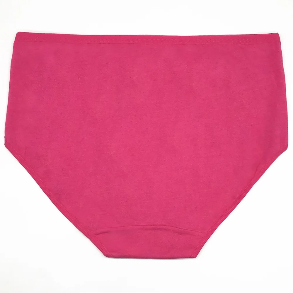 6 шт./лот большие размеры женские трусы кружевные частично полые однотонные с