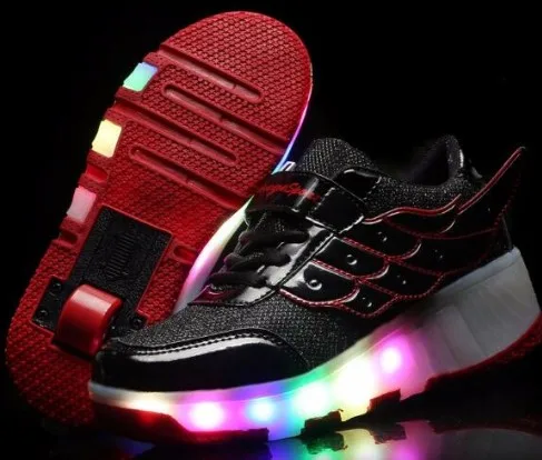 Kids Girls Shoes Children Roller Sneakers with Wheels Boys LED Light Up Zapatillas Deportivas Hombre | Детская одежда и обувь