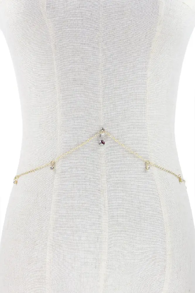 Sangdo Crystal Body piercing Chain Belly chains Navel Jewelry Dangle Waist For Beach Bikini Decoration |
