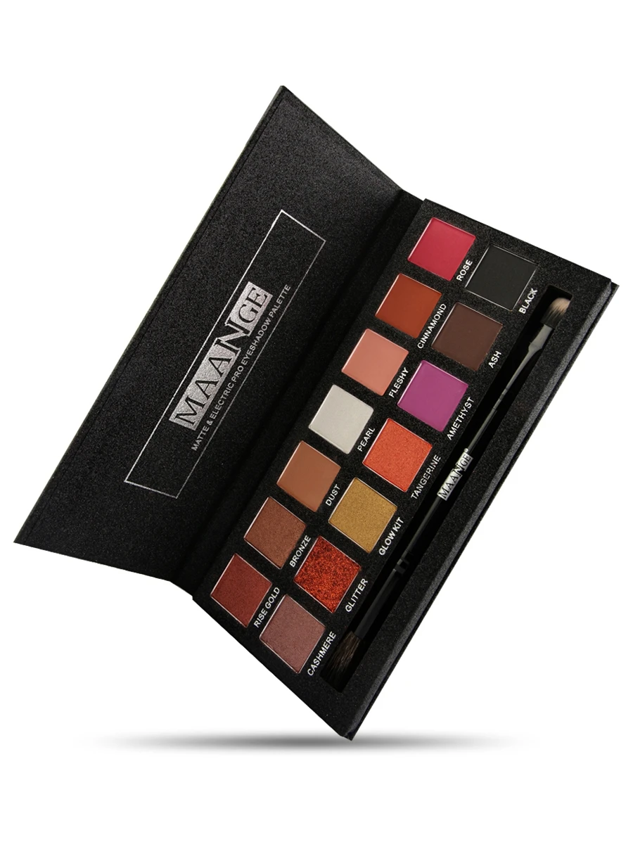 Профессиональный макияж 14 Цвет Электрический палитру теней Make Up Brush Eye Shadow Palette
