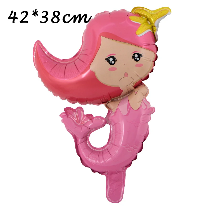 7balloon 1pcs 1 шт 108 см* 180 см вечерние одноразовые пластиковые скатерти Русалочки для детей, девочек, день рождения, украшения стола - Цвет: 7balloon 1pcs