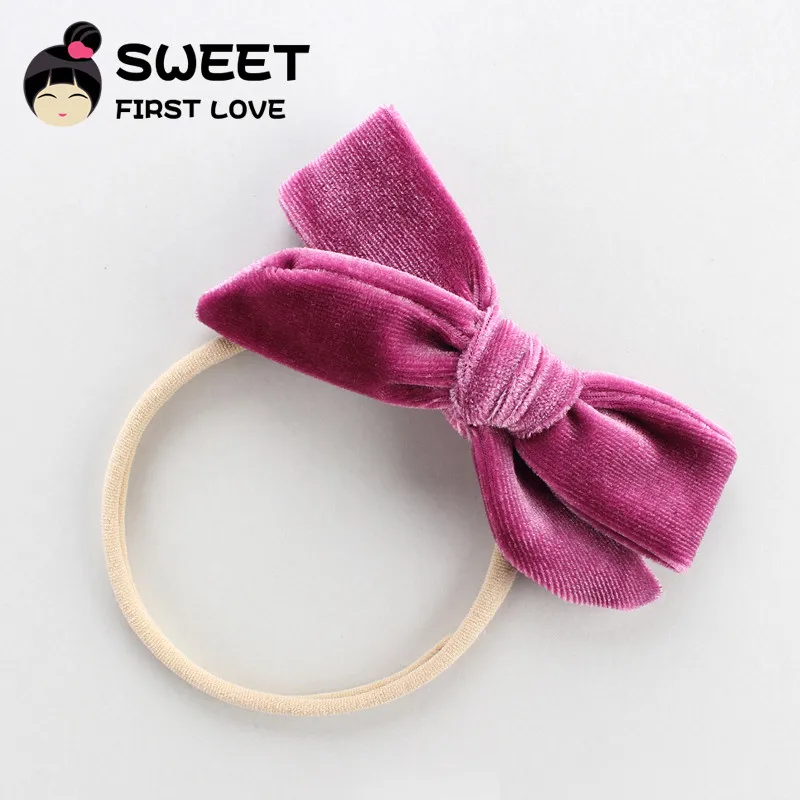 10 headbands 1 шт. милые бархатные повязки на голову или заколки для волос для маленьких девочек, милые банты, нейлоновая повязка на голову, шпильки для волос, мягкие эластичные аксессуары для волос - Цвет: 10 headbands