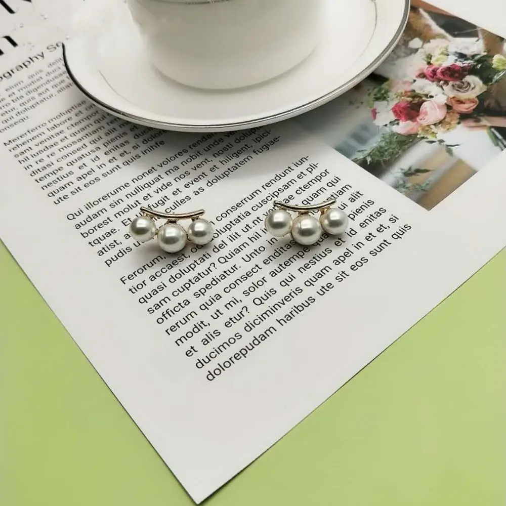 Модные женские сережки высококачественные серьги с имитацией жемчуга и золотым