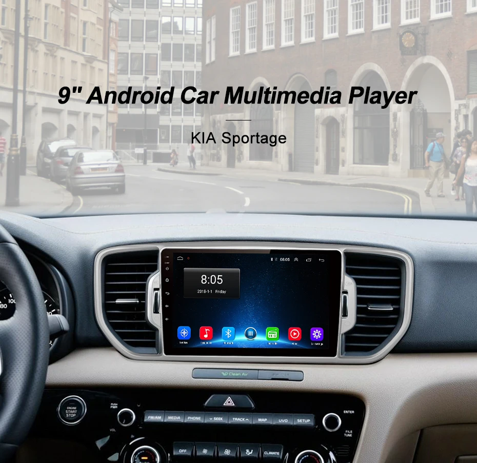 AWESAFE for KIA Sportage 4 KX5 Car Radio Multimedia video player GPS No 2din 2 din Android 8.1 2G+32G