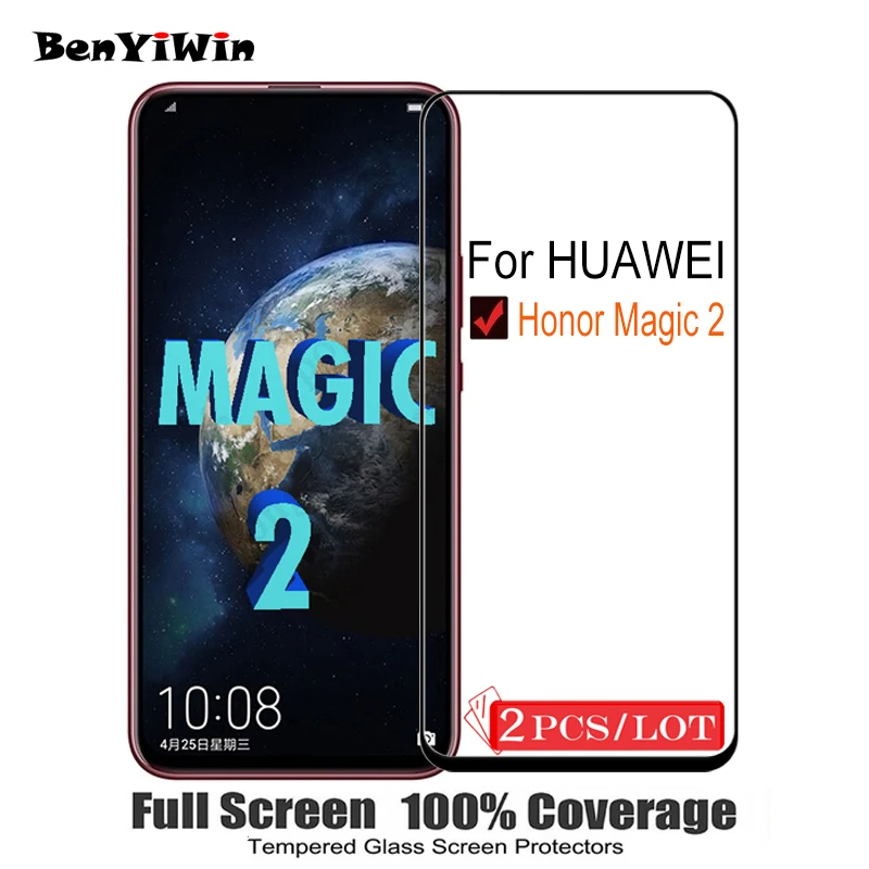 2 шт. 100% оригинальное закаленное стекло с полным покрытием для Huawei Honor Magic Защитное