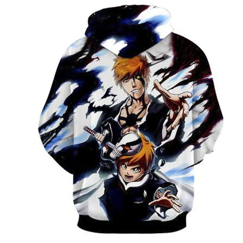 Аниме Bleach 3D толстовки с принтом для женщин/мужчин с длинным рукавом повседневные толстовки с капюшоном уличная одежда худи в стиле хип-хоп модные Джемперы подарки