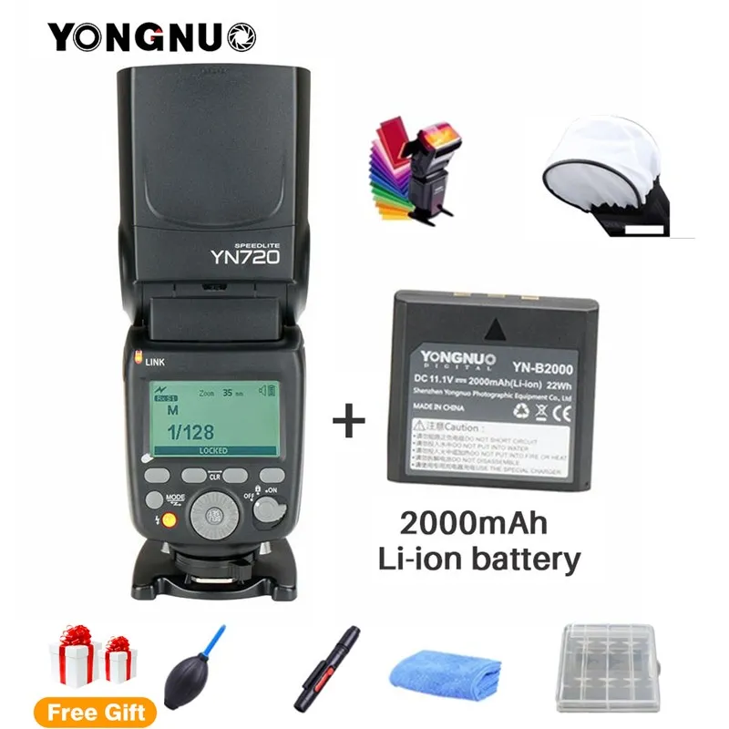 Yongnuo YN720 литиевая лампа вспышка Flash с батареей 2000 мАч для Canon Nikon Pentax совместимый YN685