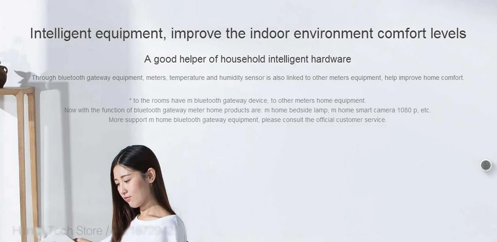 Xiaomi MIjia Bluetooth гигротермограф высокочувствительный Датчик гигрометр термометр ЖК-экран магнитная наклейка