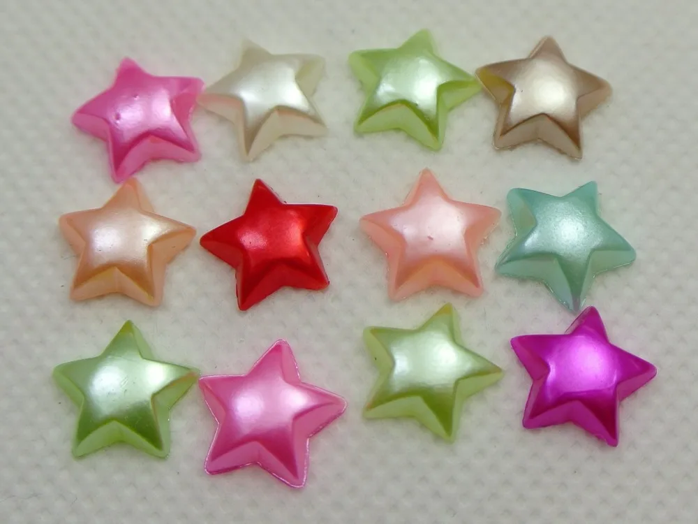 Полукруглые акриловые жемчужные бусины с плоской спинкой 200 цветов 10 мм бант в