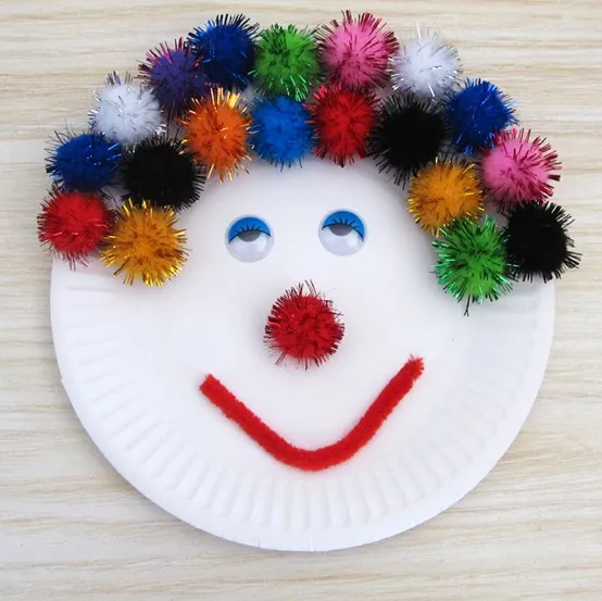 200 шт. шарик помпон блестящие помпоны раннее обучение креативное Рождественское