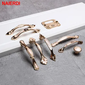 Ручки для шкафа NAIERDI, янтарные, белые, европейские, из алюминиевого сплава, дверные, кухонные ручки, ручка для шкафа ручки для выдвижных ящиков