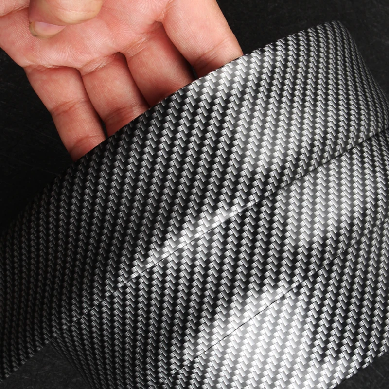 Автомобильный Стайлинг протектор порога из углеродного волокна молдинговая