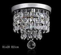 free shipping modern crystal ceiling light mini lamp for front balcony porch surface mounted aisle lights