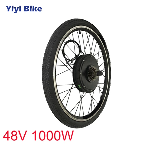 26inch rear wheel 42 км/ч, высокая скорость, 48 В, 1000 Вт, комплект для электрического велосипеда, заднее моторное колесо, 26 дюймов, 27,5, 28 дюймов, 29, 700C, с шиной, MTB, горный, e, набор для переоборудования велосипеда - Цвет: 26inch rear wheel