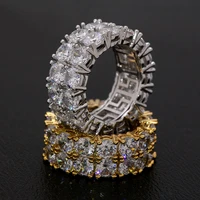 bling big zircon stone gold silver color hip hop rings for women man fashion wedding engagement jewelry best gift 2021
