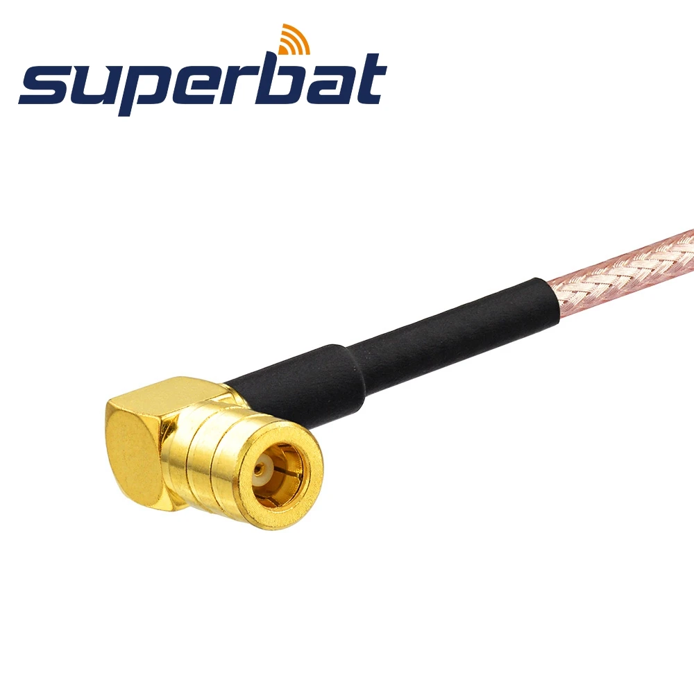 Superbat ОТРЕЗОК кабеля SMB разъем под прямым углом к разъему BNC перегородка