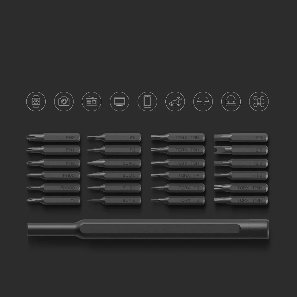 Новинка Набор отверток Xiaomi Mijia 24 в 1 магнитные ремонтные инструменты алюминиевая