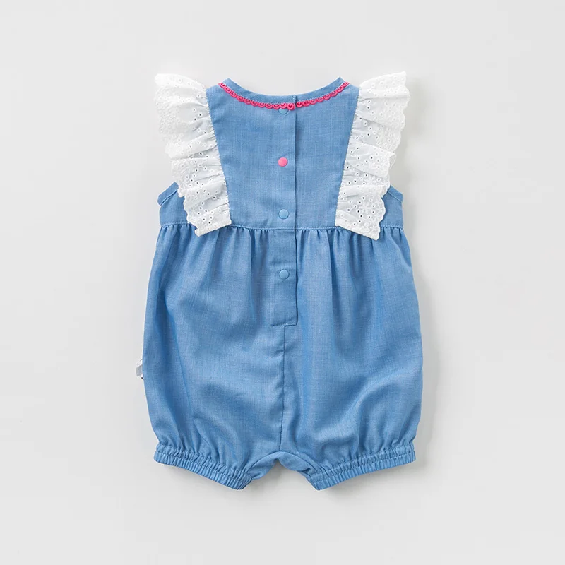 Dave bella new born baby girls fashion solid pullover jumpsuits infant toddler clothes children summer romper 1 piece DBH10821 | Детская