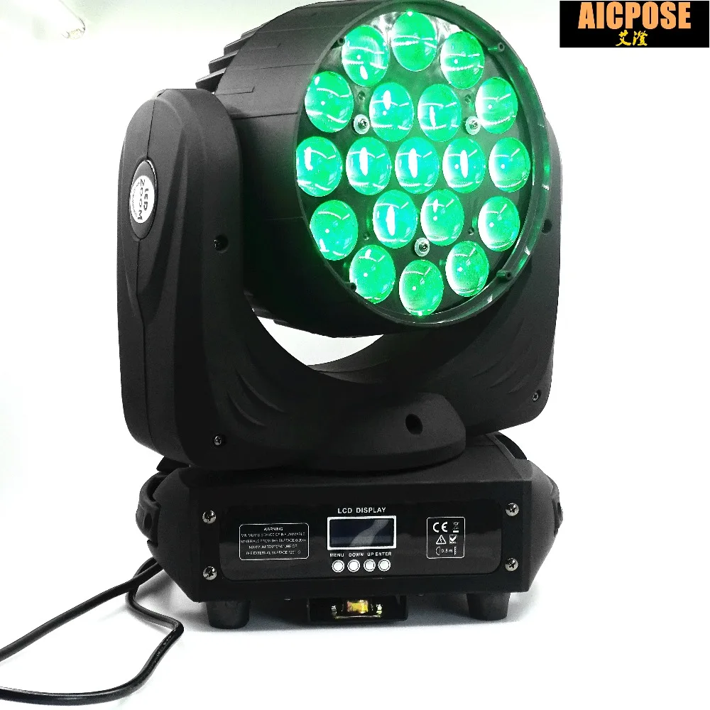 Светодиодный сценический прожектор DMX512 4 в 1 19 х15 Вт RGBW с приближением и мойкой