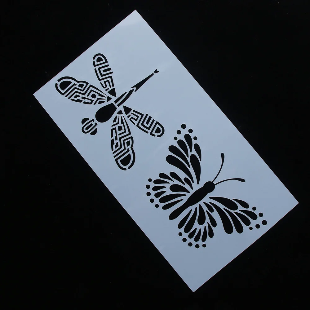 Бабочка Стрекоза многоразовые трафареты аэрограф живопись на холсте торт