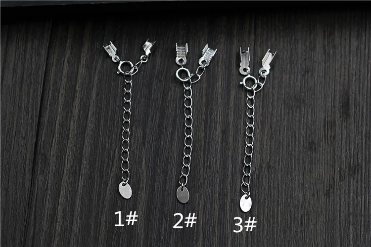 S925 Sterling Silver DIY Handmade Accessories Material Bracelet Full Connection Buttons Leather Rope Necklace Ending Clip | Украшения и